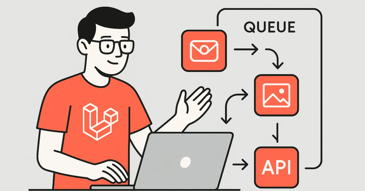 Laravel Queue Tutorial for Beginners (2025): Step-by-Step Guide to Jobs, Workers, Failures & Queue – cover image