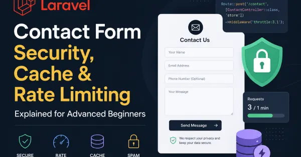 Laravel Contact Form Security, Cache & Rate Limiting Explained for Advanced Beginners