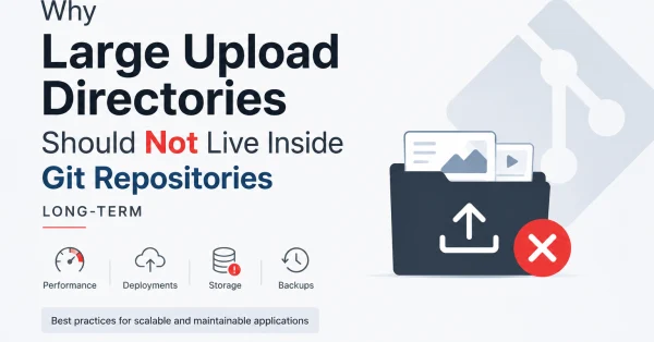 Why Large Upload Directories Should Not Live Inside Git Repositories Long-Term